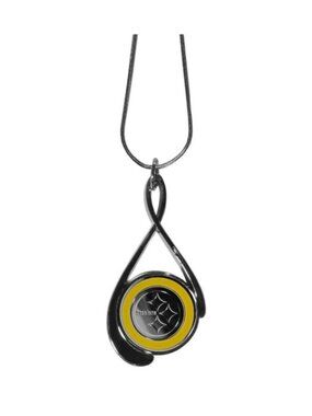 Pittsburgh Steelers Teardrop Necklace 18 inch + chain